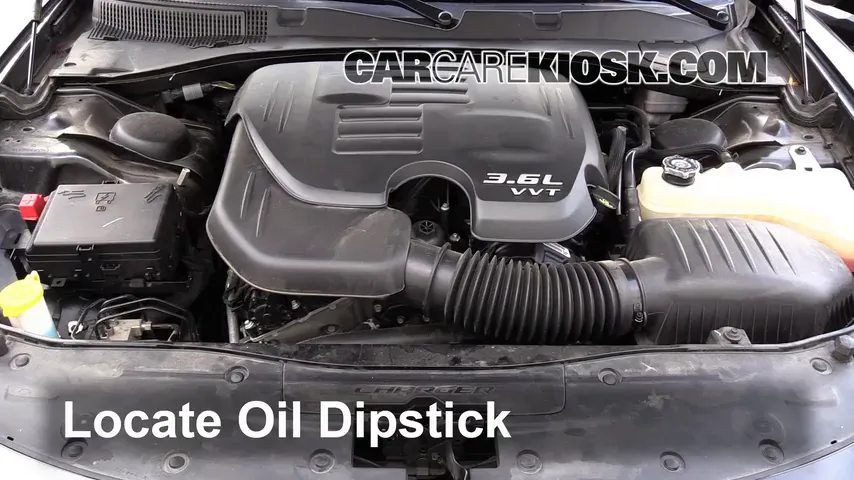 2015 Dodge Charger SE 3.6L V6 FlexFuel Oil Check Oil Level